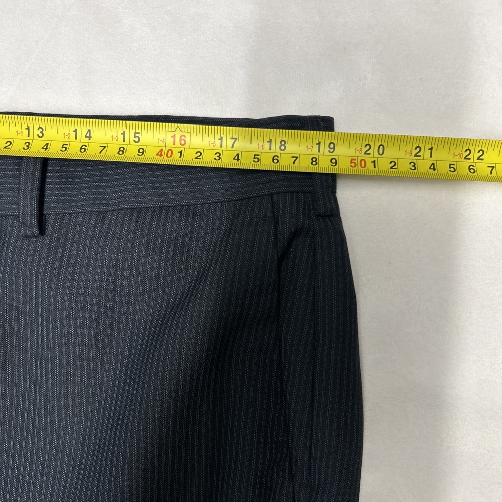 Perry Ellis Portfolio Dress Pants Mens 38x32 Black Pinstripe Modern Fit Career - Picture 5 of 8